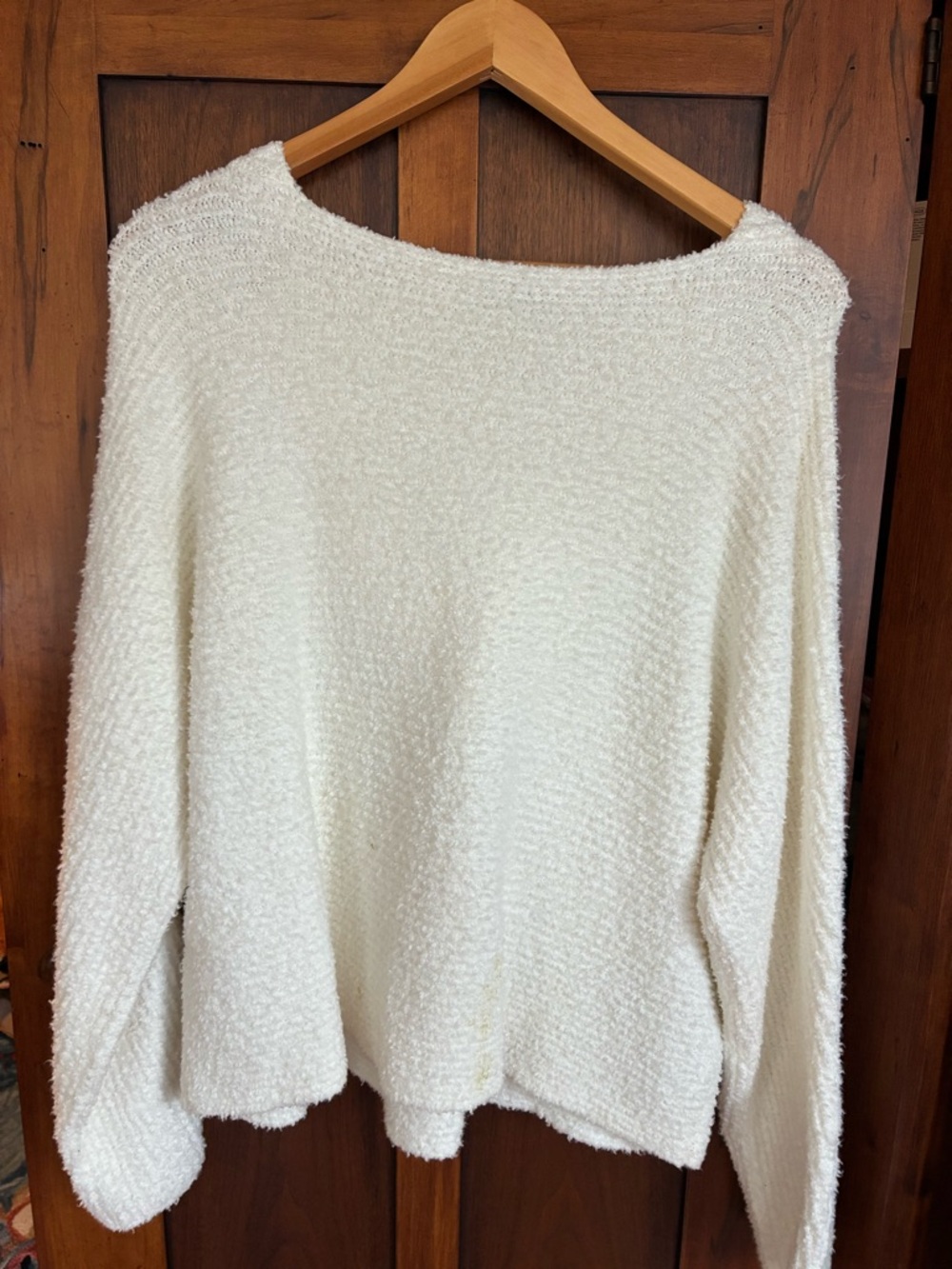 Vince Cozy Ivory Women's Textured Sweater with Hood